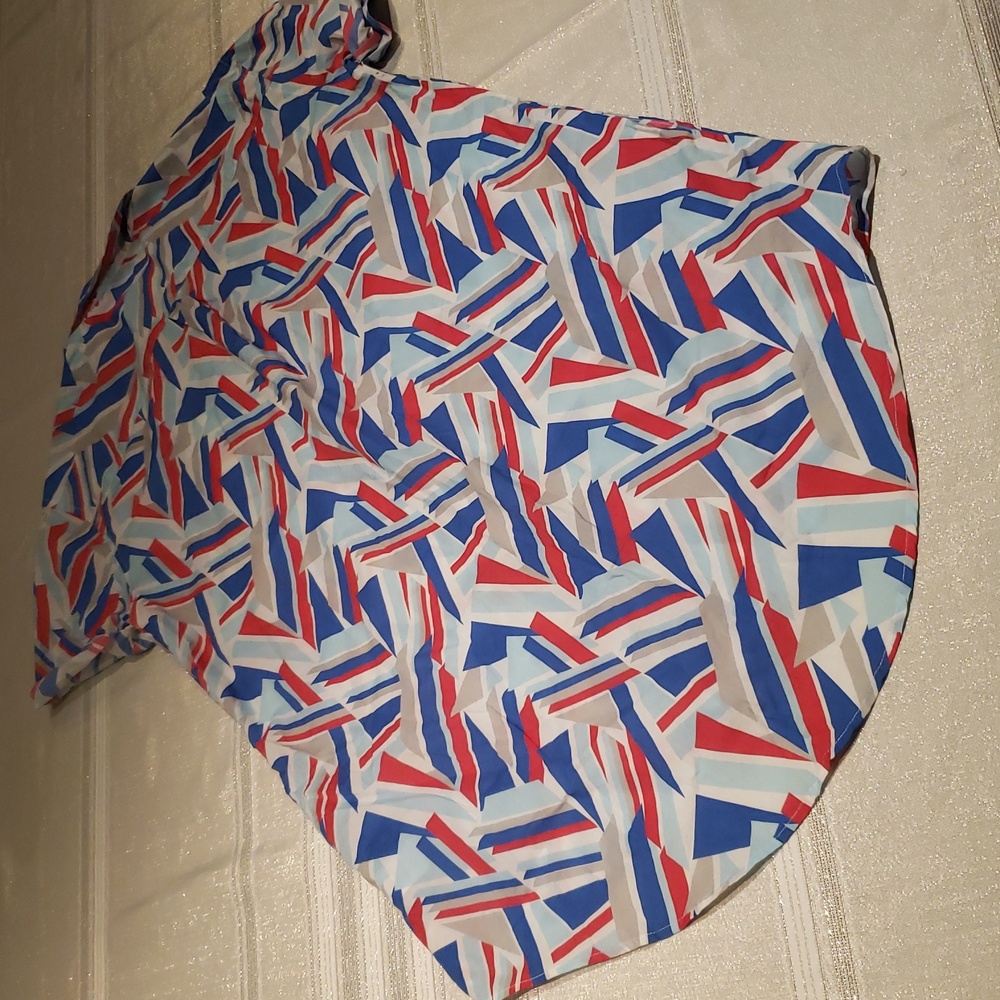 ONIA New Swim Cover-Up Shirt Dress Geo Print Button Pockets Cotton NWT Womens L - Picture 10 of 14